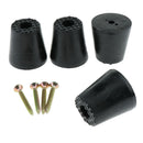 4pcs Tapered Round Rubber Feet Pad for Wood Furniture Table Desk Chair Kitchen