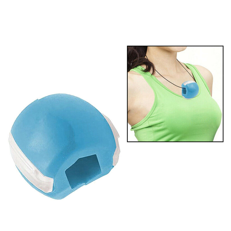 Jawline Exercise Fitness Ball Double Chin Reducer Face Lift Chiseled blue