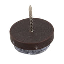 40pcs Furniture Feet Felt Floor Protector Pad Nail Stud 20mm Dia D9W5
