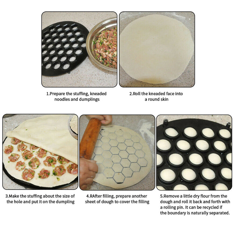 Non-stick Holes Maker Ravioli Dumpling Aluminium Alloy Mould Kitchen DIY Tool