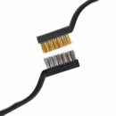 12 pieces Scratch Brush (Stainless Steel + Brass), Curved Handle Masonry br