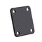 Black Chrome Plated Guitar Neck Plate with 4 Screws for Electric Fender Str