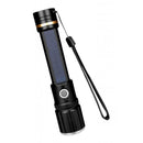 Portable Solar Powered LED Flashlight Safety Torch Light Survival Tool Light