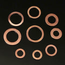 200 Pcs M5-M14 Copper Crush Washer Gasket Set Flat Ring Seal Assortment Kit