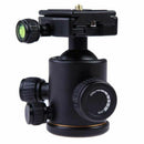 Aluminum Tripod Ball Head Ballhead With Quick Release Plate(Black)