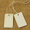 500pcs Adjustable Length Hang Label Rectangular Price Tag Jewelry Watch Shop