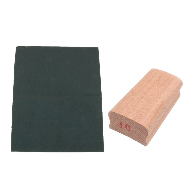 Durable Radius Sanding Block w/ Abrasive Paper for Acoustic Guitar 10