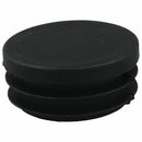4 Pcs Black Plastic 40mm Dia Round Tubing Tube Insert Caps Covers V3X7