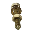 5 x Hex Head Nut 5mm x 25mm Thread Solid Brass Screw Bolts with 2 Washers G9Q6