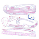9Pcs Styling Design Drawing Comma Line Straight French Curve Multi Rulers
