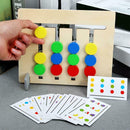 Wooden Four-Color Fruit Logic Game Children Kids Early Educational Toys Gift