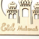 Ramadan Eid Mubarak Wooden Ornament Muslim Islam Mosque Decoration Hanging R4Z2