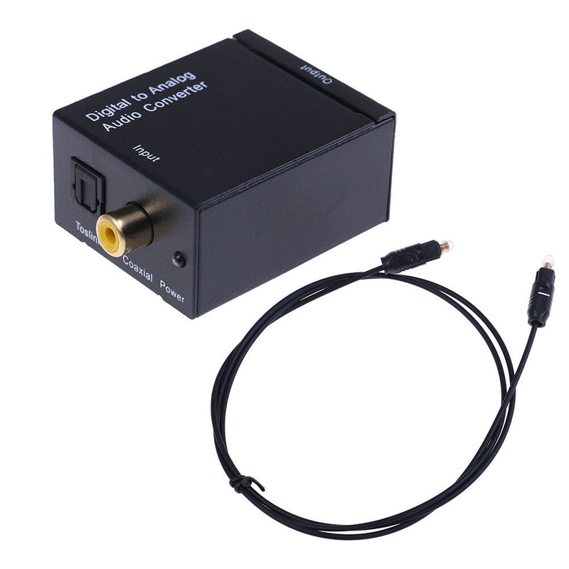 Optical coaxial toslink digital to analog audio converter adapter RCA L/R FT