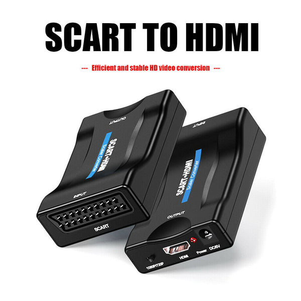 HW2905 SCART to HDMI Converter 1080P/720P Video Audio Adapter for HDTV DVD