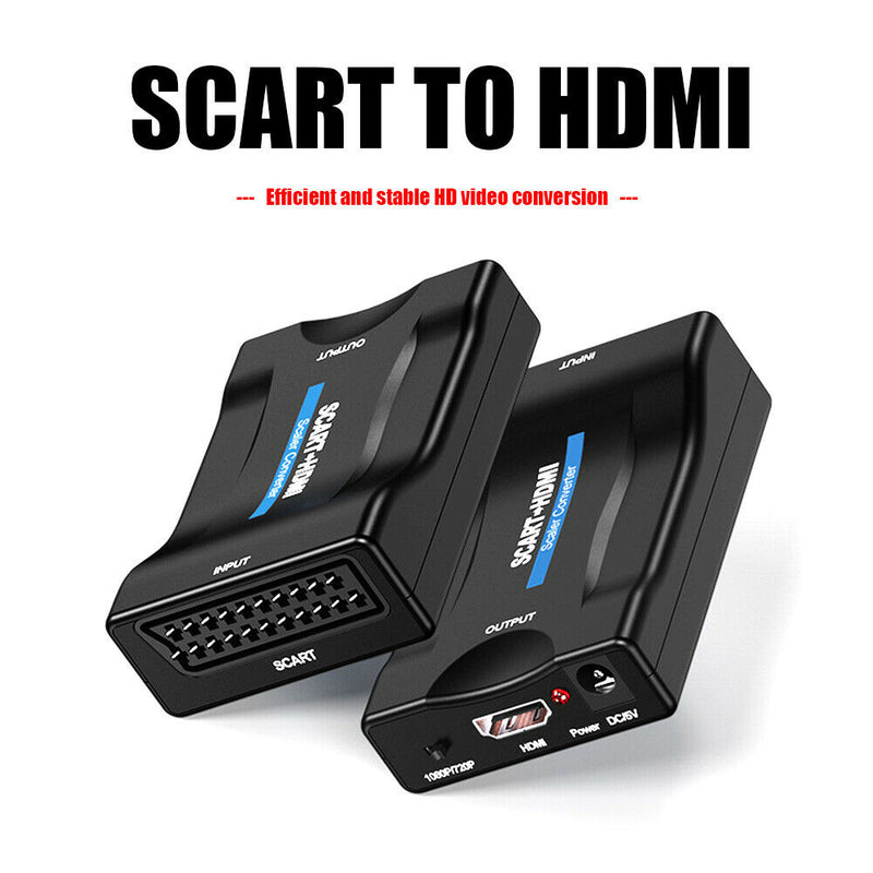 HW2905 SCART to HDMI Converter 1080P/720P Video Audio Adapter for HDTV DVD