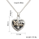 1PC Heart MOM Urn Pendant Cremation Ashes Memory NecklaceBX