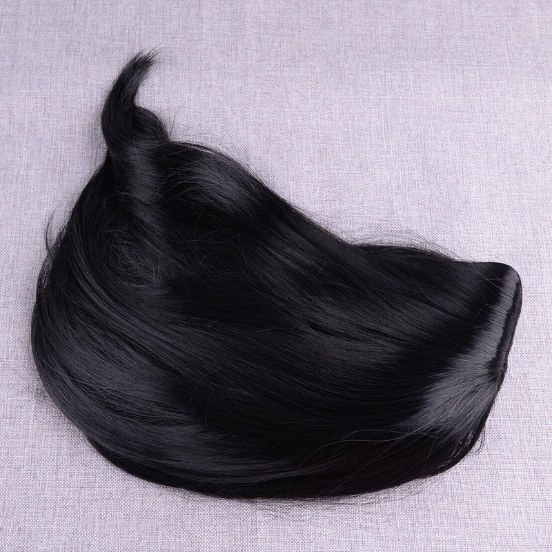 Durable Natural Synthetic Wig Hair fr Women Front Classic Straight Lace Black Hf