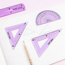 Ruler Straight Set Drawing Marking For Kids School Supplies I9J6