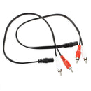2 Pcs 3.5mm Female Stereo to 2 RCA Male AV Audio Aux Video Cable Cord Adapt I2P8