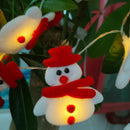 Christmas Bedroom Decorative Lights Cute Plush Snowman LED String Lights A