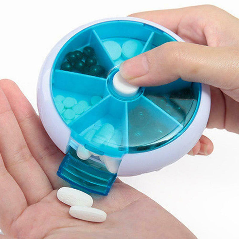 7Day One Week Round Portable Pill Case Medicine Box Storage Organizer(2)
