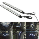 2*Car Flexible 12Led Drl Daytime Running Light Driving Daylight Fog Light Lam ME
