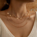 Fashion Women Butterfly Pendant Tassels Multi-layer Choker Necklace JewelrySEAU