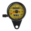 Universal LED Backlight Motorcycle Modify Odometer KM/H Speedometer Gauge Yellow