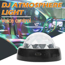 USB Rechargeable Mini Magic Ball Flashing RGB LED Car DJ Light Auto Decor Lamp