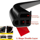 Black L-Shaped Seal Strip Car Door Trunk Weather Strip Edge Trim Hood J3W3
