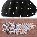 100pcs 6mm Faux Pearls Rivets Studs Buttons Leather Bag Clothes Crafts Jeans DIY