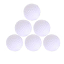 6pcs Golf Practice Balls Plastic Hollow Out Sports White Round Golf Balls