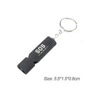 Outdoors Portable Keychain Whistle Double Pipe Emergency Survival Whistle