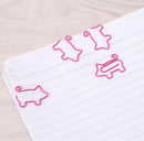 4Pcs Pig Metal Paper Clips Pin Book Bookmark Memo Clip School Office Stationery
