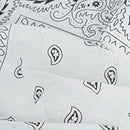Set of 3 bandanas Paisley Man and Woman 57 x 57 cm black + white + green