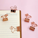 10 Pieces Cute Flamingo Metal Foldback Binder Clips Stationary Paper Clips 35 x