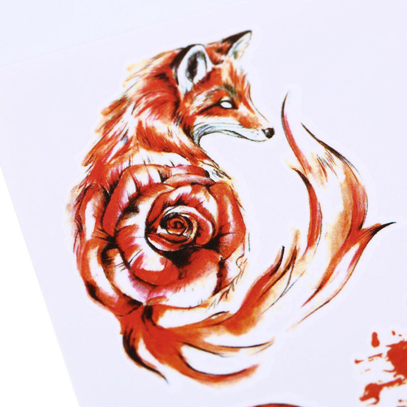 Waterproof Temporary Tattoo Stickers Cartoon Fox Water LZansfer flash tatooII Gw