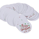 100PCS Letter Merry Christmas Kraft Paper Gift Tags with Jute Twine DIY JC3C