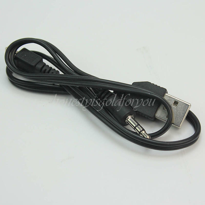 51cm Length Mini 5 Pin Male to 3.5mm Aux + Standard USB Charging Audio Cable