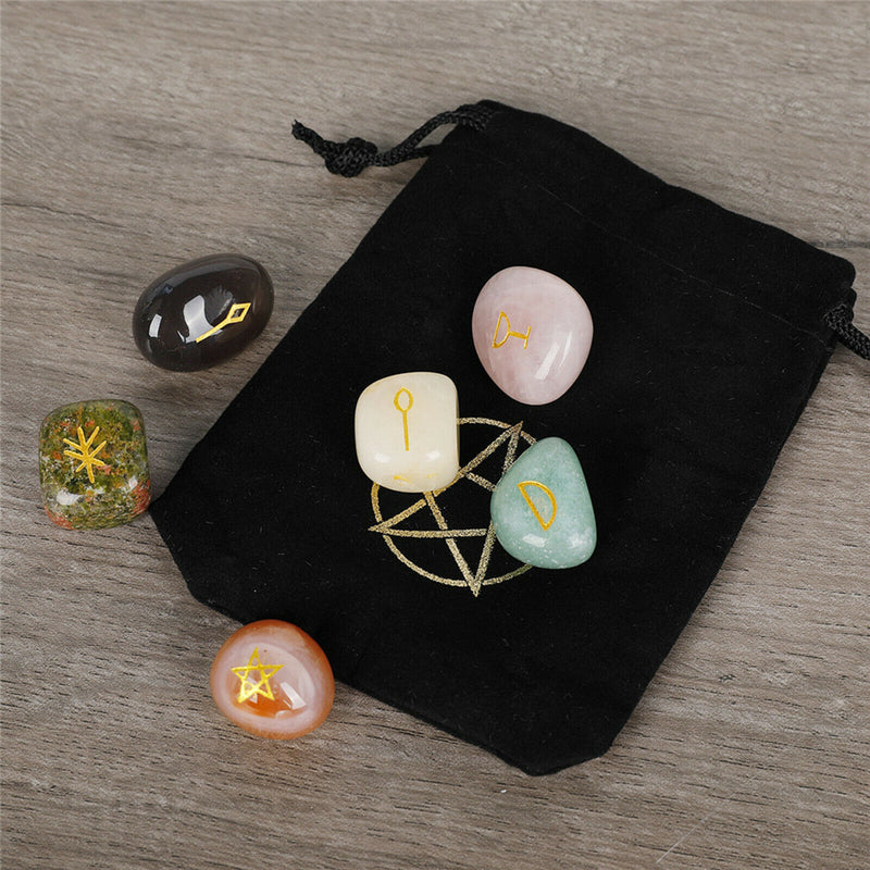 6xCrystal Stones Witch Stones Reiki  Stone Divination Meditation Yoga Home Decor