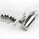 9Pcs Professional Cocktail Mixer Set Stainless Steel+Stir Bar Drinks Barten