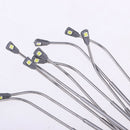 10X White LED Street Light Stainless Steel 1/75 HO OO Scale Layout Park Garden