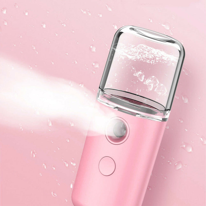 30ml USB Face Steamer Nano Humidifier Mist Moisturizing Sprayer (Pink)