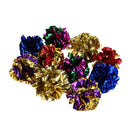 12Pcs Mylar Cats Pet Toys Balls Crinkle Sound Shiny Ring Paper Kitten Play Balls
