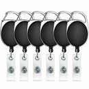 Retractable Badge ID Card Holders with Carabiner Reel Clip (6x) L9K1