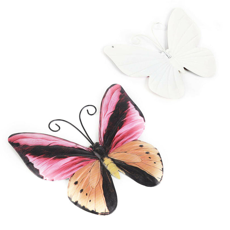 3pcs Iron Butterfly Home Decor Sculpture Bedroom Indoor Outdoor Wall Art Office