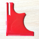 Neckline Beard Shaping Template Shaper Flexible Trimming Shaving Red