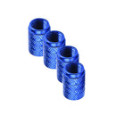 4pcs Wheel Tyre Tire Valve Stems Air Dust Cover Screw Caps Car Truck Bike Blue