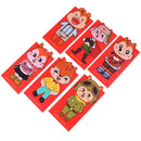 6pcs/set Year of the Rat Packet Bag Chinese New Year Red Pocket Kids G 3C