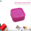Magnetic Needlework Pins Storage Box for DIY Sewing Needles Case (Red) A